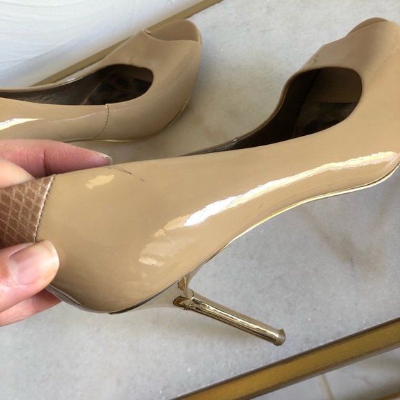 Sam Edelman Nude Peep Toe Heels - Picture 7 of 8